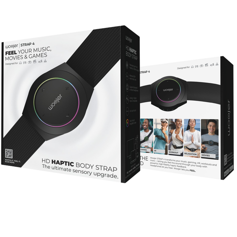 Woojer Strap 4 portable haptic audio device — bottom view