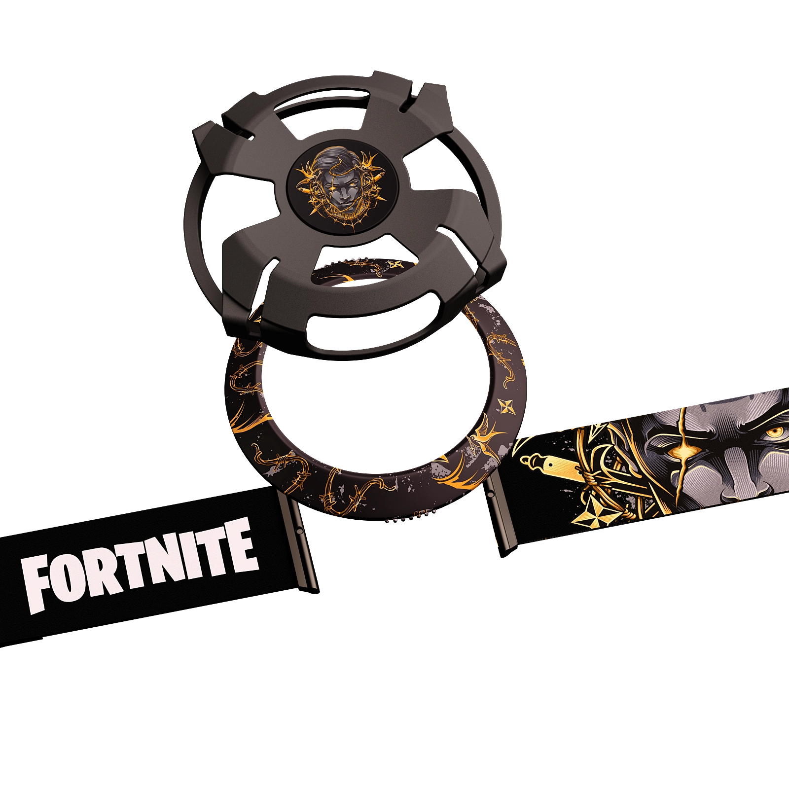 Woojer Fortnite Strap 3 Ring, Armor & Belt Style-set - Midas Edition.