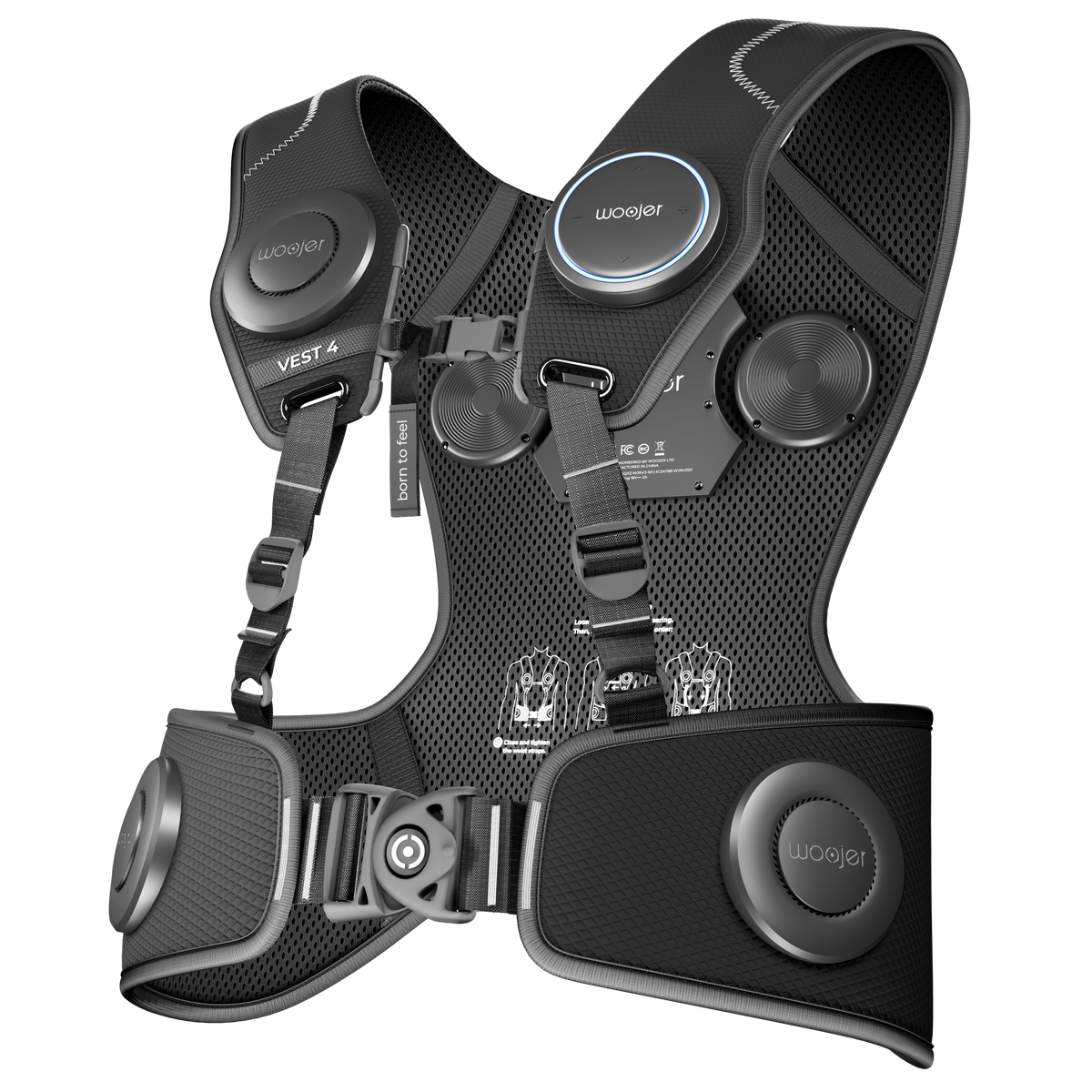 Woojer Vest 4 haptic gaming vest — back view